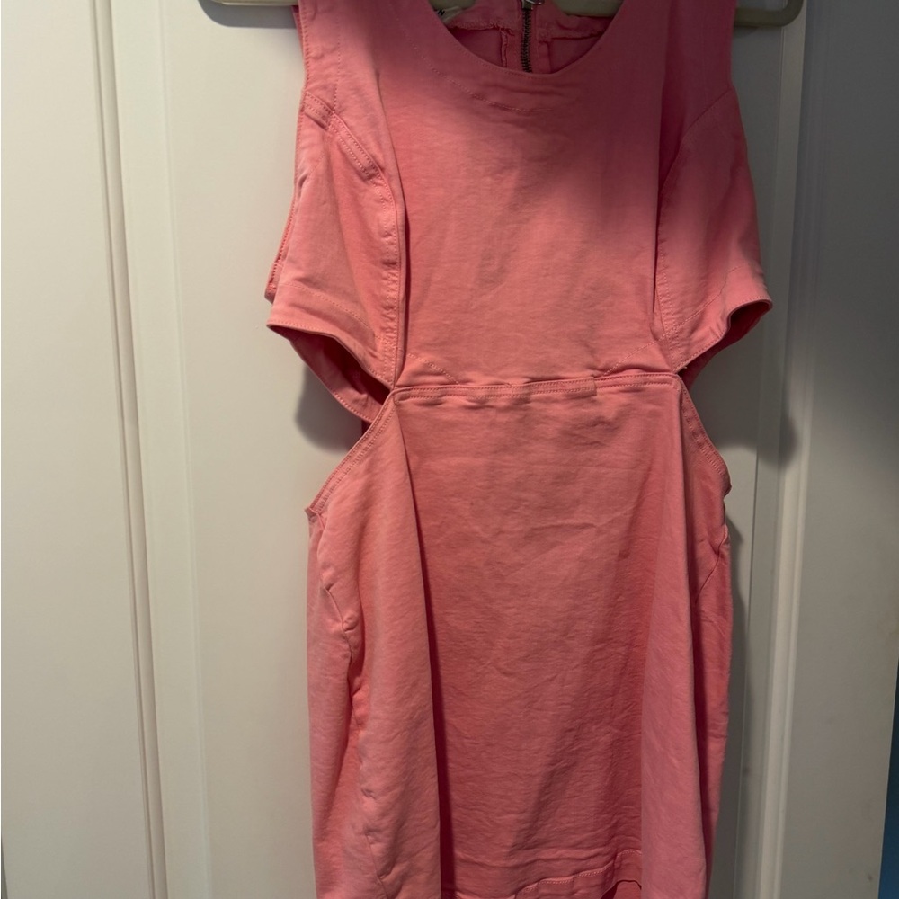 Sleeveless Pink Cutout Women’s Dress